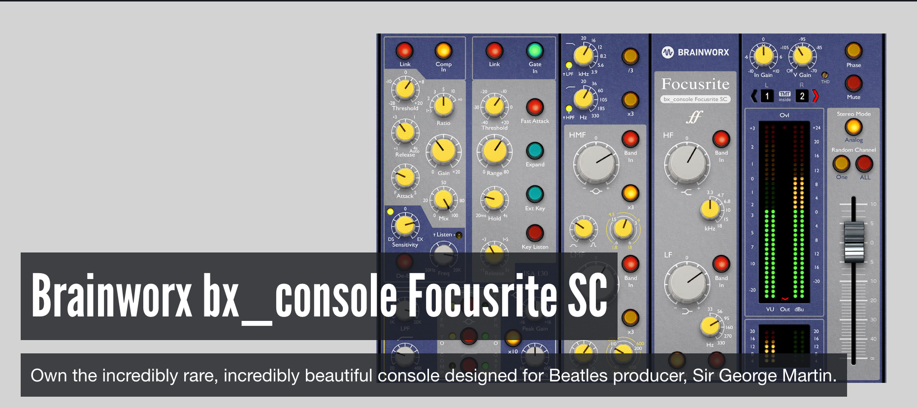 Plugin Alliance Brainworx bx_console Focusrite SC
